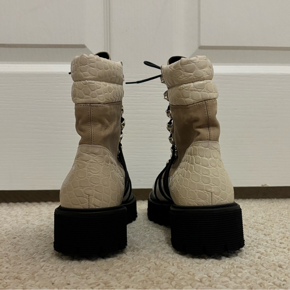 Freda Salvador Claudia Lace-Up Boots in Khaki - Picture 7 of 11